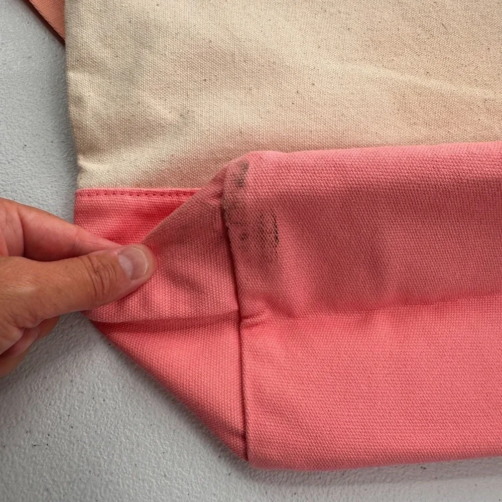 Victorias Secret Pink Shopper Canvas Double Tote Bag Insulated Lining Gift See‎
